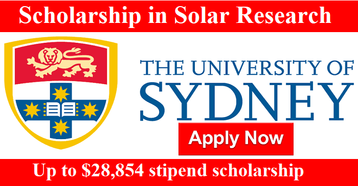 The University of Sydney Postgraduate Research Scholarship in Solar Research in #Australia