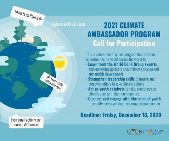 Call for Participation: Global Youth Climate Network 2021 Climate ...