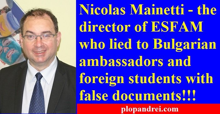 VIDEO/ Nicolas Mainetti – the director of ESFAM who lied to Bulgarian ambassadors and foreign students with false documents